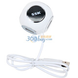 �����SSK��SHU018 4���缯����HUB ��ɫ