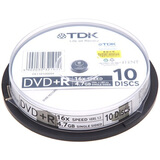 TDK DVD+R 16�� 4.7G �϶�ϵ�� Ͱװ10Ƭ ��¼��