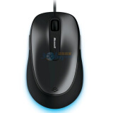 微软 (Microsoft) 蓝影鼠标4500 灰黑色 | 有线鼠标 纵横滚轮 可定制按键 办公鼠标 力学设计
