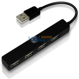 �˿���(ECOLA) USB-HUB03BK ����ϵ��USB2.0 4�ڼ�����HUB �����ص�ѹ ������������(��ɫ)