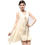 ��ϫ Maxchic 2012�´���Ůװ�¿��װŨ�������ˮīӡ����˿������������ȹȹ�� C00974D12C ��ɫ S