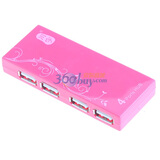 ���kawau�� H208 USB2.0 HUB 4�ڸ�����չ������ ��ɫ(����USB�� �ʼǱ�ר��)