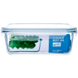 贝特阿斯（BestHA) 耐热玻璃保鲜盒长方形1800ml冰箱微波炉适用RLC1800