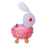 小鸡啄米兔子灯笼手工diy制作材料包新年元宵节传统儿童花灯古风轮子拖拉- 经典粉红毛毛款