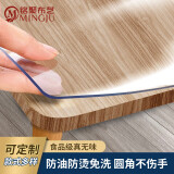 铭聚布艺（MINGJU）软玻璃加厚PVC桌布防水防油水晶板茶几垫透明无味(1.5mm)80*140cm