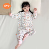 良良（liangliang）婴儿睡袋防踢被宝宝四季通用儿童可拆袖分腿睡袋粉色60*32cm