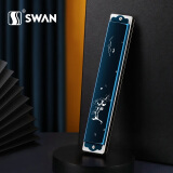 天鹅（SWAN）24孔复音口琴高级成人初学者专业演奏口琴C调国风设计（蓝色）