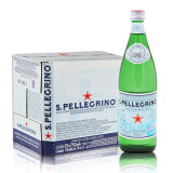 圣培露（S.Pellegrino）意大利含气天然矿泉水气泡水750ml*12瓶 中英文随机整箱售卖