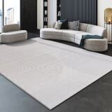 迪梵路（DIFANLU）意式极简地毯素色客厅沙发茶几毯侘寂风现代简约卧室满铺灰色条纹 Pran-21726 1.6*2.3米（适合2-3人沙发）