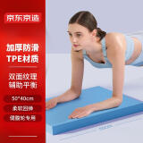 京东京造平衡垫软踏健身平板支撑核心瑜伽训练垫单人家用50*40*4cm 蓝色
