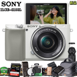 索尼/sony ilce-6100l/a6100套机微单数码相机4k 翻转美颜自拍a6000