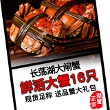大螃蟹现货全公全母16只公母对半清水蟹海鲜水产青蟹礼盒装大匣蟹包邮