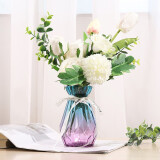 TaTanice 玻璃花瓶 插花瓶干花仿真花水培插花玫瑰百合花富贵竹器客厅摆件