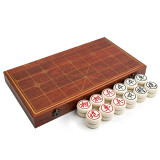 尚客诚品中国象棋木质折叠盒套装家用儿童便携式大号5分牙色加重型象棋