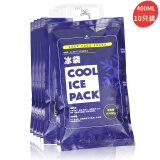 佰伶佰俐 400ML注水冰袋 户外食品海鲜冷藏冰包 升级版冰袋  10个装