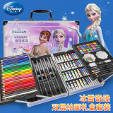 迪士尼（Disney）儿童玩具女孩生日礼物爱莎公主198件绘画套装画笔水彩笔开学礼物