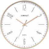 康巴丝（Compas）挂钟客厅 简约客厅石英钟表挂墙卧室时钟挂表 C3219C金色