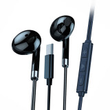 麦博 X11 半入耳式有线耳机 手机耳机 音乐耳机 type-c接口 带麦克风 电脑笔记本手机适用黑色