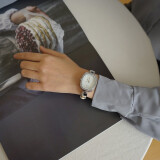 聚利时(julius)女士手表方形表盘韩版学生复古简约皮带石英女表JA-298 白色