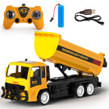 益米儿童玩具遥控自卸车工程车模型电动推土挖机车男孩3-6岁生日礼物