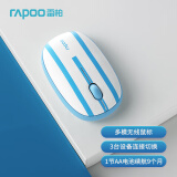 雷柏（Rapoo） M650多模无线蓝牙办公鼠标 轻音小巧便携笔记本鼠标 连接3台设备 2.4G/蓝牙3.0/蓝牙5.0 白蓝