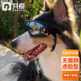 共度（Gong Du）狗狗护目镜宠物眼镜太阳眼镜狗墨镜防风法斗泰迪柯基模特拍照道具 黑色【适合中大型犬】