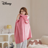 迪士尼（Disney）毛毯夏季连帽午睡披肩绒毯办公室空调毯子毛巾被子草莓熊80*140cm
