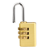 奥本密码铜挂锁 箱包锁 宿舍健身房储物柜门锁 工具箱腰圆密码锁201