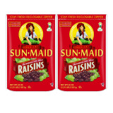 阳光少女（Sunmaid） 加州无籽葡萄干提子干免洗 水果干 儿童营养零食 1018g/袋 大包 整盒装1080g*2包