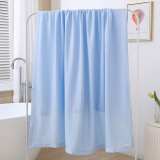 优米熊 竹纤维盖毯夏凉毯 单人空调被办公室午睡毯毛巾被 1.5×2m 蓝色