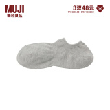 无印良品 MUJI 男式 合脚直角 运动船袜 袜子 男袜 DAC01A2S 灰色 25-27cm/40-44码