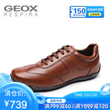 geox/健乐士春夏男鞋休闲鞋舒适时尚透气潮鞋u843bc 琥珀色c6001 42