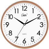 康巴丝（Compas）挂钟客厅 12英寸简约钟表客厅石英钟表挂墙时钟 C2866 金色 30cm