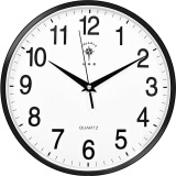 北极星（POLARIS）挂钟时尚创意客厅钟表 简约石英钟30cm 2842黑色