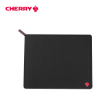 CHERRY樱桃 鼠标垫大号 办公桌垫 键盘垫 游戏鼠标垫 高密纤维顺滑鼠标垫 黑色细面 444*355*4mm