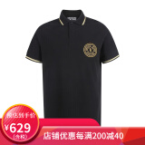 范思哲（VERSACE JEANS COUTURE）男士时尚PoloT恤 黑色76GAGT02 CJ01T G89 S