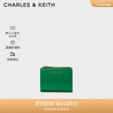 CHARLES&KEITH质感纯色包包女包多卡位短款钱包女士CK6-10680907 CK6-10680907-4Green绿色 XXS