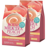 日东红茶（ROYAL MILK TEA）TT日本进口 日东红茶 白桃风味经典原味奶茶固体饮料10袋装140g 2袋装