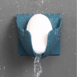 卫生间沥水肥皂架创意免打孔香皂盒浴室香皂托家用壁挂式香皂架子 深海蓝