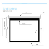 红叶投影幕布84/100/120/150/180/200寸电动遥控家用高清玻纤玻珠 72