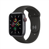 Apple Watch SE 智能手表 GPS+蜂窝款 44毫米深空灰色铝金属表壳 黑色运动型表带MYF02CH/A