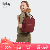 Kipling【母亲节礼物】男女款大容量书包双肩背包首尔包电脑包|SEOUL系列 S-燃焰红