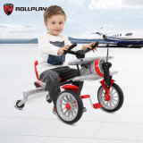 ROLLPLAYrollplay如雷儿童脚踏漂移三轮车小飞机折叠自行车2-6男女孩玩具 红银色 飞机车 不可折叠