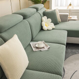 艺被沙发套罩全包沙发坐垫套防猫抓防滑防尘盖布客厅沙发笠可定制 果绿色 双人长100-125宽50-60cm