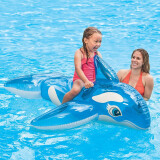INTEX火烈鸟游泳圈玩具成人儿童水上玩具坐骑独角兽泳池充气浮床 蓝鲸坐骑【脚泵】