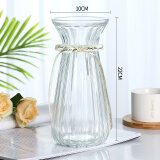 泰西丝 玻璃花瓶创意水培植物玻璃花瓶透明水养绿萝花盆容器插花瓶圆球形鱼缸器皿 22(收腰)透明 中等 不含绿植