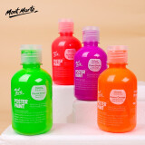蒙玛特（Mont Marte） 水粉颜料大瓶500ml 可水洗儿童手指画水粉画白色颜料套装 250ml*4瓶 荧光色MPST4002