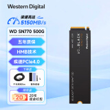 西部数据（WD）SN580/SN770 SSD固态硬盘 M.2接口 NVMe协议台式机笔记本M2固态硬盘1T 2T 黑盘 SN770 500G+散热片