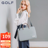 高尔夫（GOLF）电脑包女14英寸手提苹果笔记本华为单肩斜挎包商务公文包女通勤