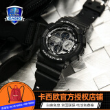 卡西欧手表(casio)g-shock黑金黑武士潮流运动男表 黑银ga-140gm-1a1